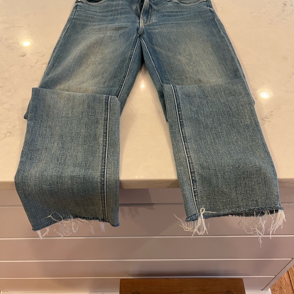 MOTHER Blue Cropped Jeans